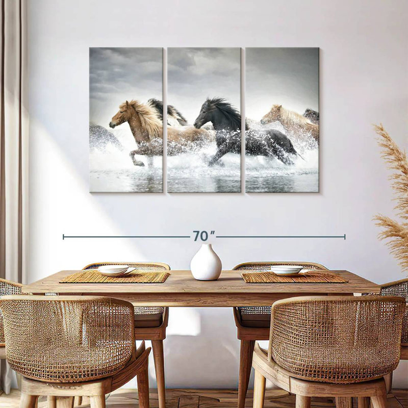 Horse Run III, 36" H x 57" W