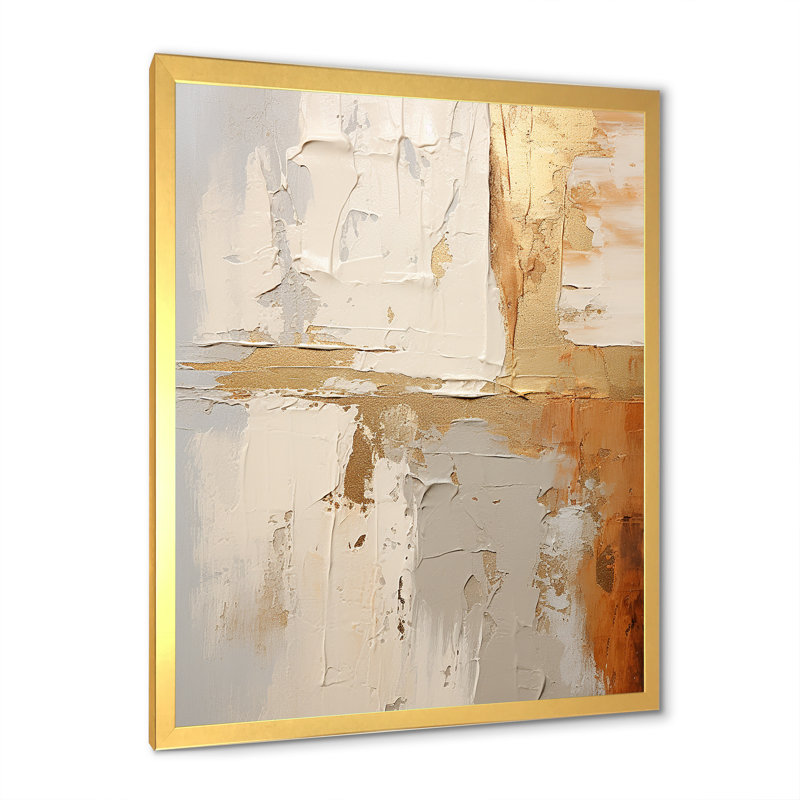Minimalisme moderne, sérénité scandinave, art IV, H 32 po x l 16 po x P 1 po, Cadre doré simple
