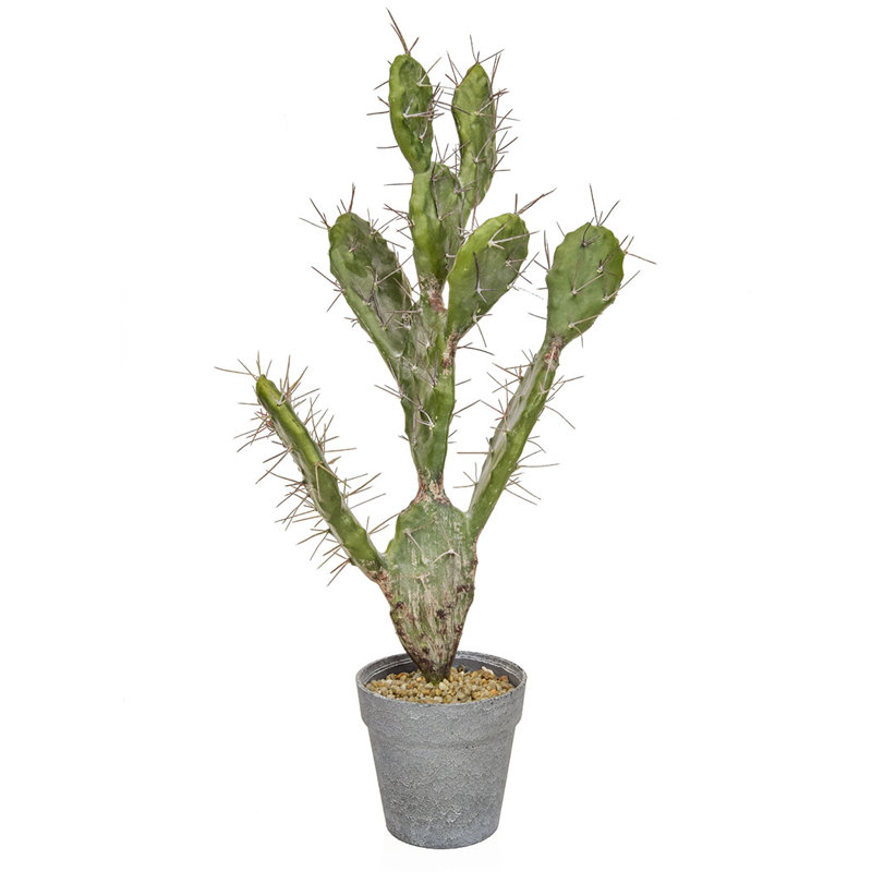 60cm Faux Cactus Plant in Fiberstone Pot