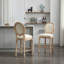 Ensemble de 2 tabourets de bar en bois massif avec tabourets de bar en bois massif
