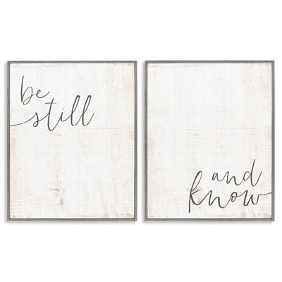 «Be Still And Know Calligraphy», phrase inspirante LUX + Me Designs