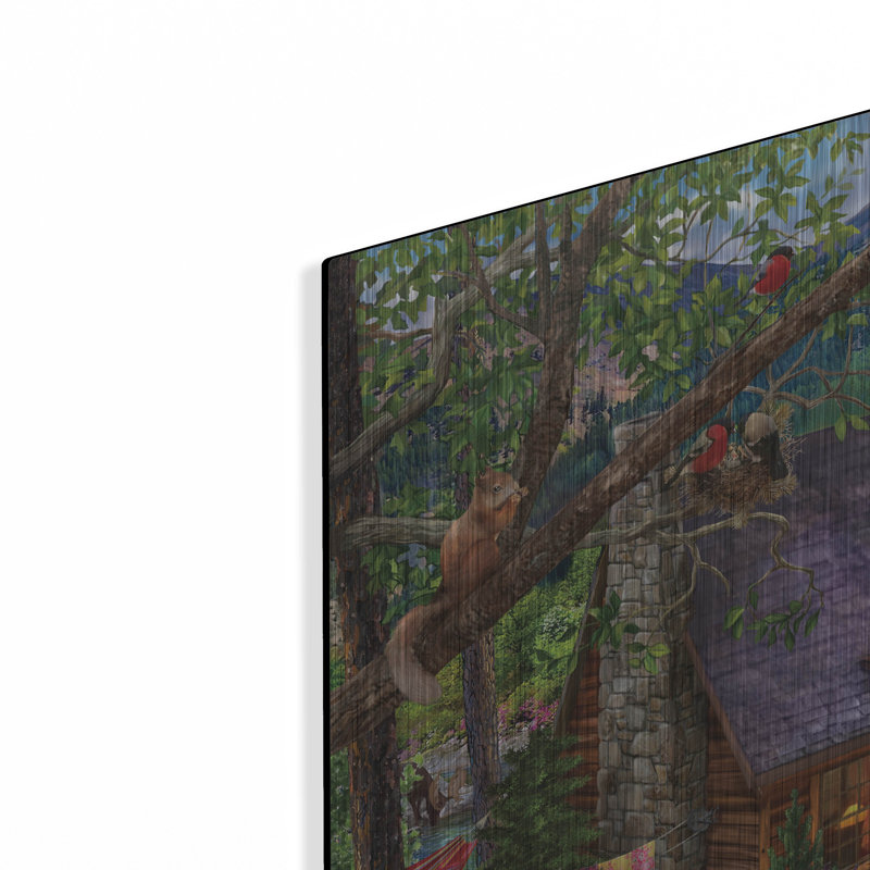 Loon Peak® «Our Summer Place» par Bigelow, illustrations en métal, H 24 po x l 36 po