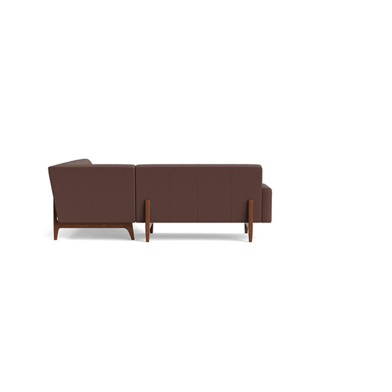 Tyler Sectional, Right Hand Facing, Leather - Deep Blue