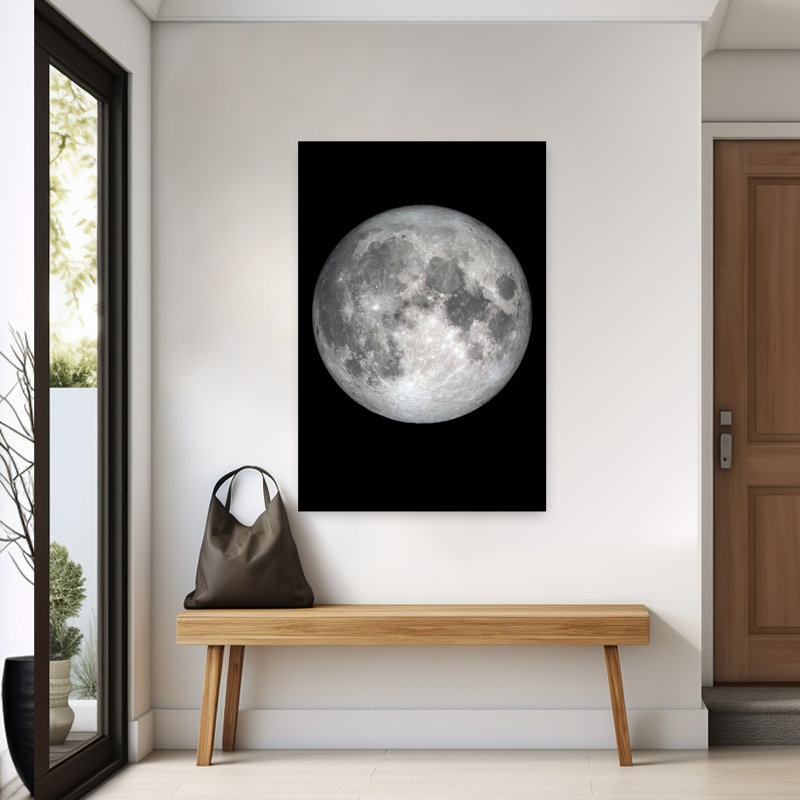 La lune, abstrait, paysage contemporain, art naturel, H 60 po x l 40 po