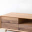 Meuble télé simple en bois massif noyer noir
