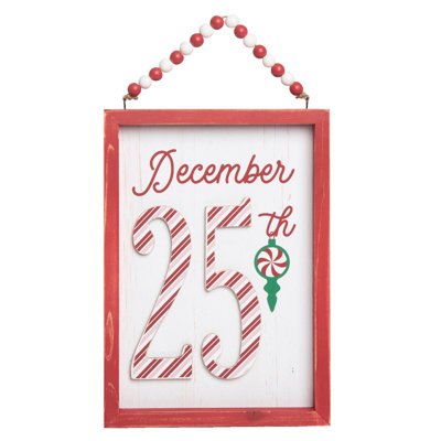 Christmas Text & Numbers Decorative Accent