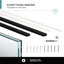 34'' W x 74.25'' H Semi-Frameless Fixed Glass Panel-83967785