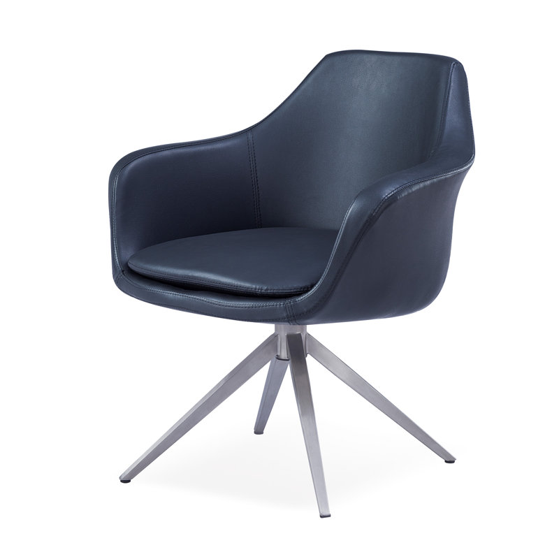 Chaise de réception Albarado, Noir, Acier inoxydable