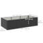 Lit de jardin surélevé galvanisé, boîte à fleurs 8 pi x 4 pi x 2 pi, gris foncé