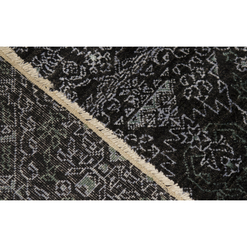 Hand-Knotted High-Quality Black Area Rug