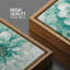 Œillet bleu sarcelle avec feuilles de plantes vertes, impression sur toile