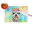 Schnauzer Hippie Dawg Glass Cutting Board Large