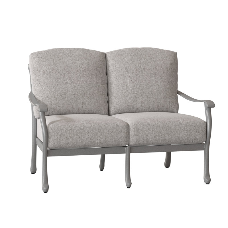 Casa Outdoor 2 - Seat Loveseat, Pewter, Spectrum Denim Sunbrella® Plainweave