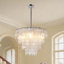 Lustre en cristal de luxe French French, base E14 à 8 lumières avec tiges réglables