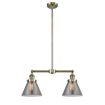Luminaire suspendu conique pour îlot de cuisine 2 lumières Callahan