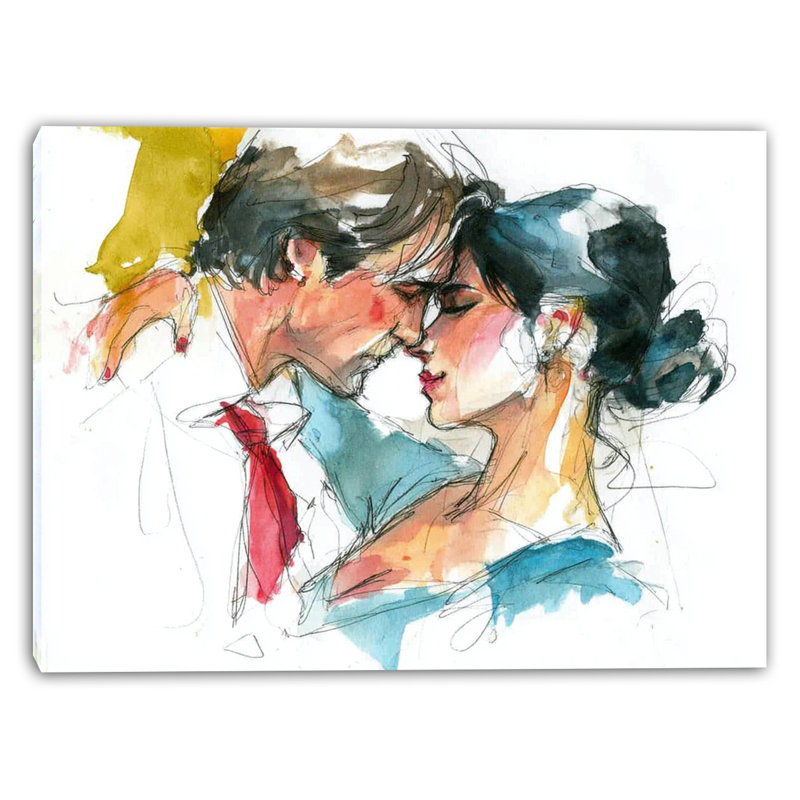 Art mural romantique sur toile tendue