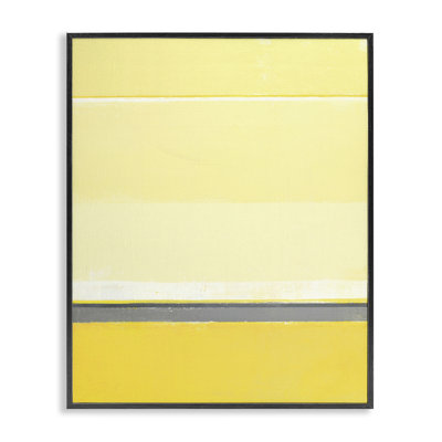 Jaune minimaliste abstrait, estampe numérique par Incado