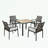 5-Piece Patio Dining Table Sets with Umbrella Hole-972379502