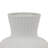 Decorative Vase, 14 Inch White Ceramic Body, Vertical Ribbed Pattern