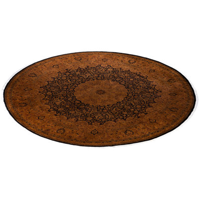 Overdyed Hand-Knotted Wool Modern-Contemporary Gold Area Rug 12' 1" x 12' 3"