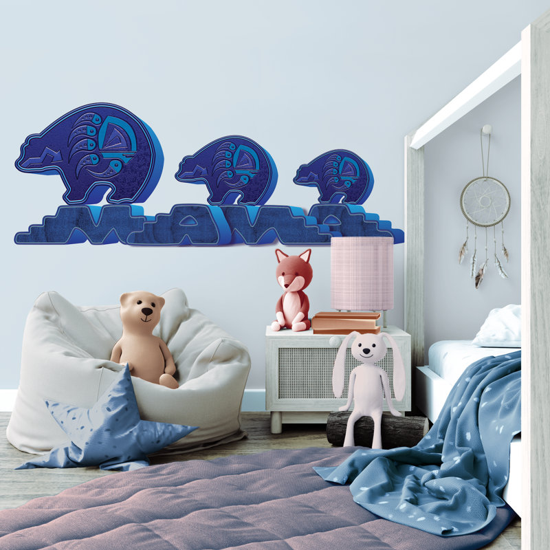 Adhésif mural «Southwestern Hopi Mama Bear», H 27,5 po x l 75,01 po