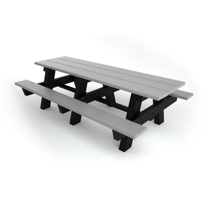 Montelongo A-Frame Picnic Table, None, Gray, 8'