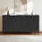 Wide Fluted Sideboard Buffet Cabinet with Adjustable Shelves, Modern Storage Credenzas for Dining Room and Living Room-2107039150