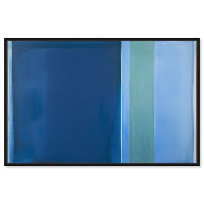 Oliver Gal Color Divides Abstract - Heavy Gel Top Coat Framed Canvas Art