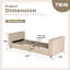 Lit de jour rembourré avec matelas et deux oreillers-2042642254