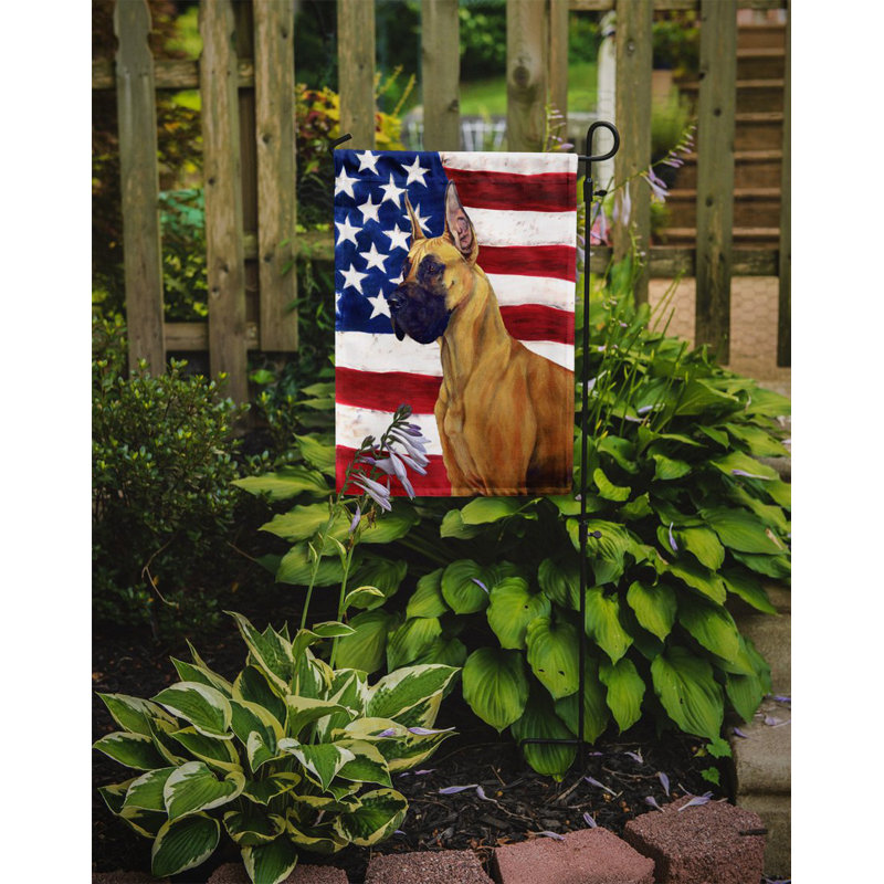 2 côtés en polyester de 2 côtés american drapeau de jardin, Montagnard des Pyrénées