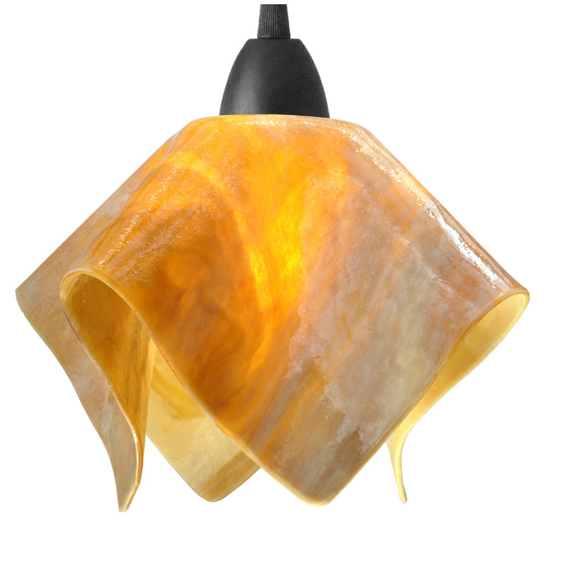 Amergin 1 - Light Unique/Statement Pendant, Small, Brown, Honey