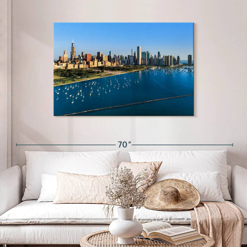 Nicci Monroe Harbor Aerial, 30" H x 45" W