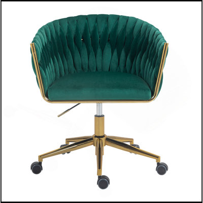 Chaise de bureau polyvalente à hauteur réglable avec pivot à 360 ° et dossier fait à la main pour diverses pièces