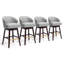 Tabouret de bar pivotant en similicuir 31,9 po, gris-163923960
