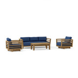 Cordoba Outdoor 4 - Piece Teak Conversation Set