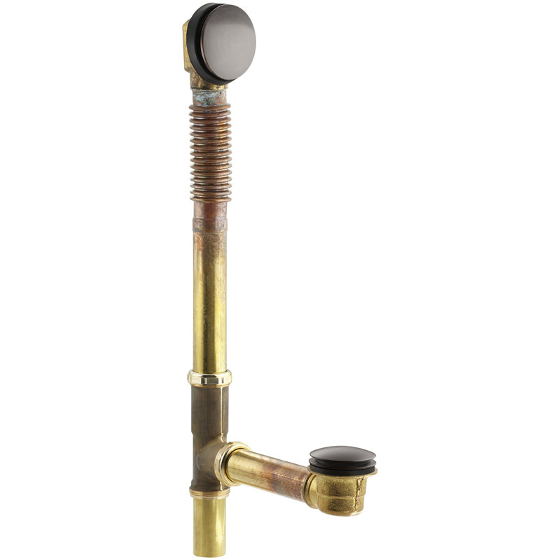 Robinet de baignoire à pieds en laiton 1,5 "avec trop-plein Clearflo, Bronze huilé