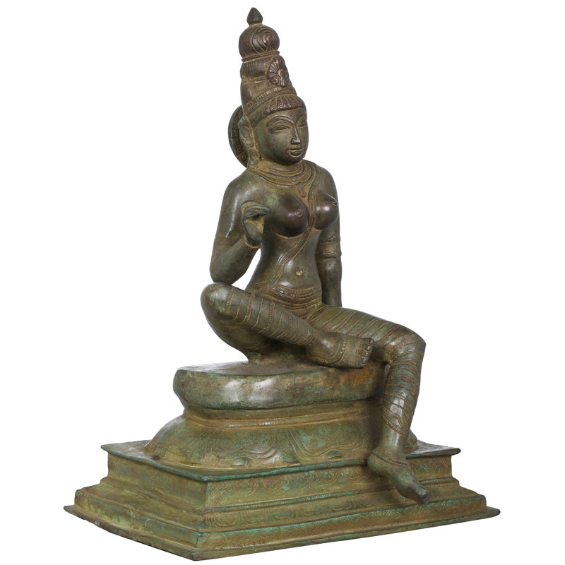 Devi Uma assis, Super antique, H 14 po x l 10 po x P 8 po