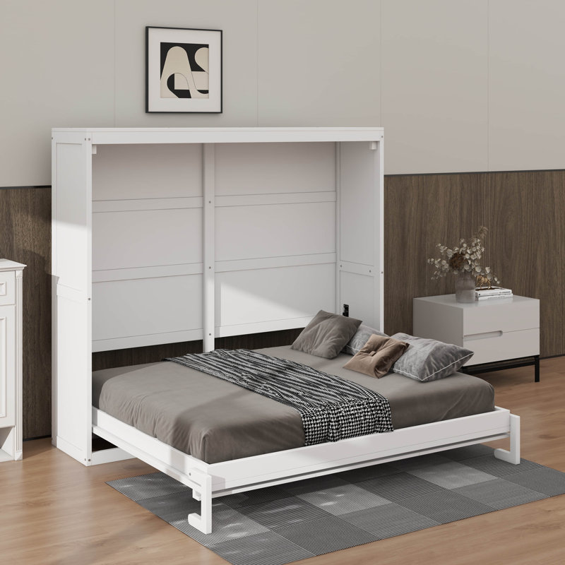 Lit escamotable double, Double, Blanc