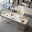Bureau double caisson en pierre frittée avec tiroirs-632172433-632172447