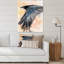 Corbeau noir déployant ses ailes - peinture sur toile-67464683-67464680