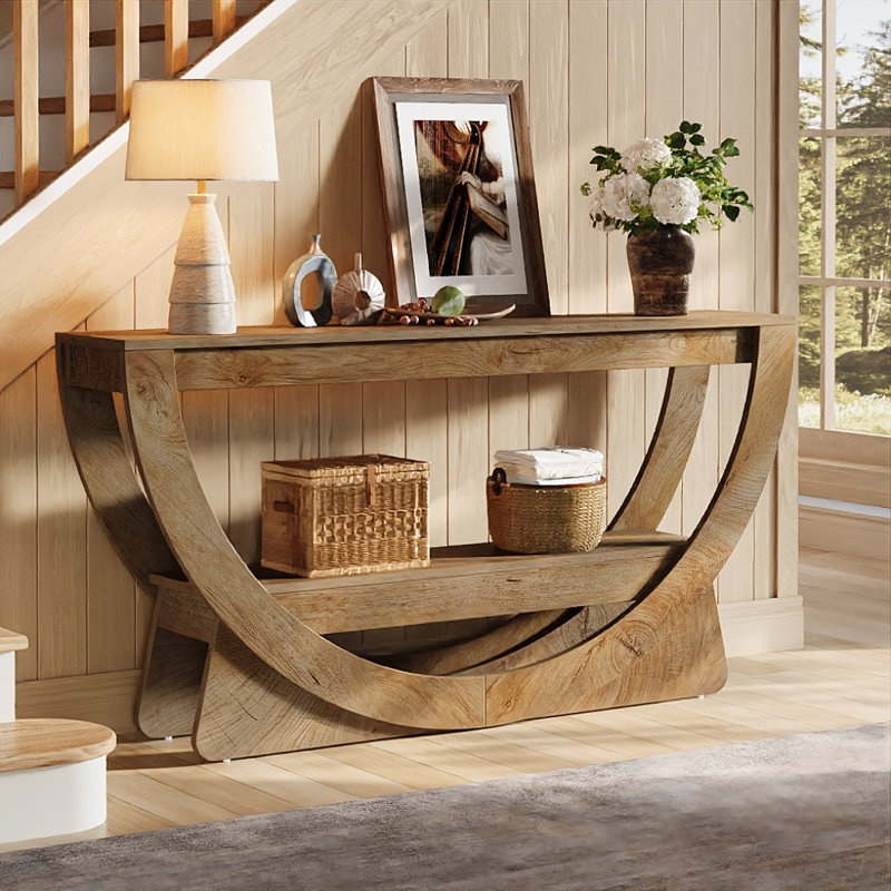 160 cm W Console Table, Brown