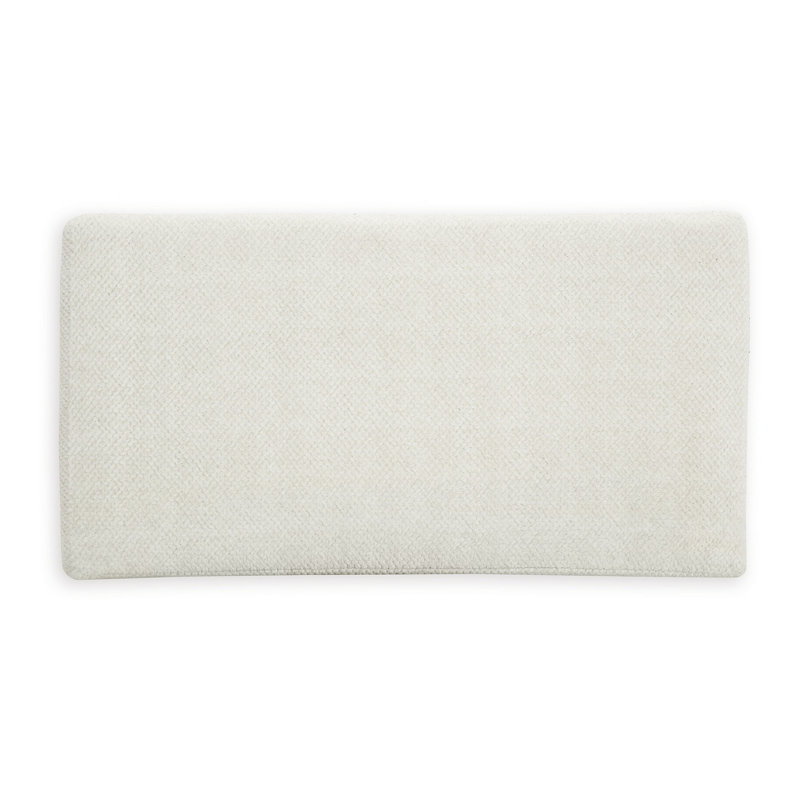 Oversized White Upholstered Contemporary Ottoman