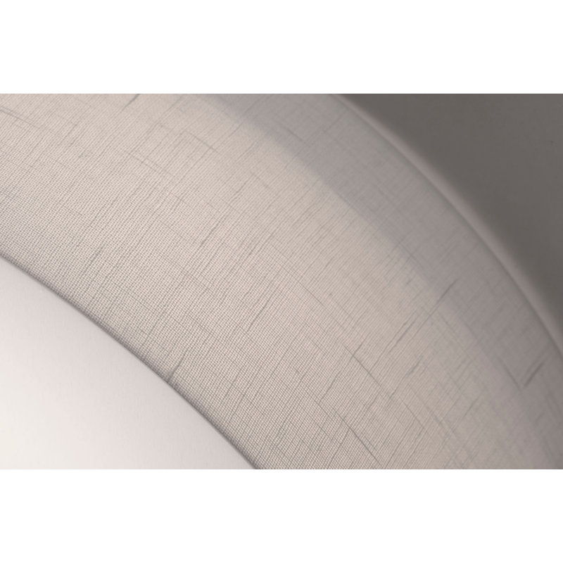 Luminaire suspendu tambour Bozovich, Lin blanc, Non, H 46,5 po x l 30 po x P 30 po