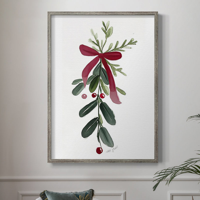 «Christmas Holiday Art X», reproduction encadrée - bois massif, H 11 po x l 9 po