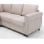 Canapé-lit beige à 6 places, structure en bois, coussins de dossier épais amovibles, lit confortable à 6 places, beige, conception escamotable, longue durée de vie