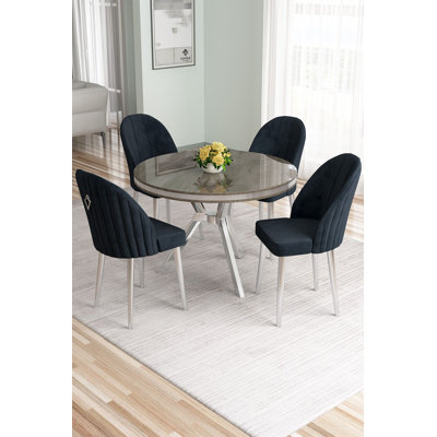Dining Table & Chairs Set (5 Pieces)