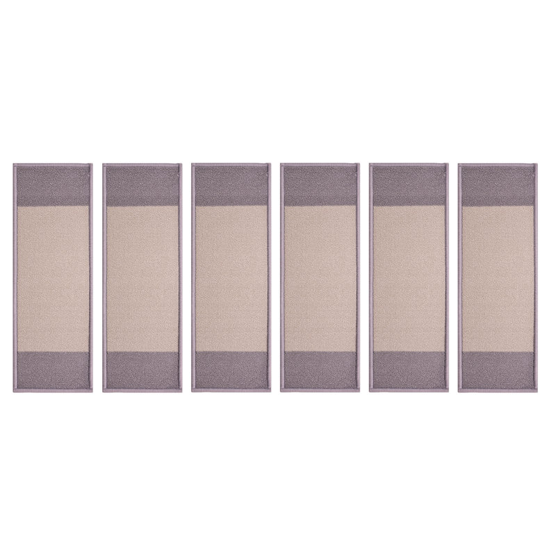 Tapis d'escalier gris antidérapant