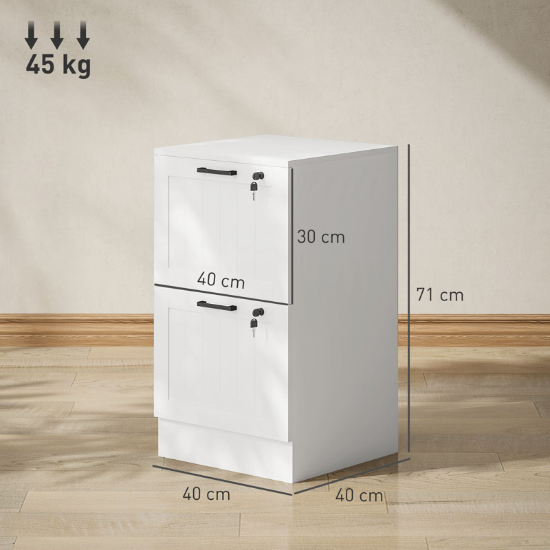 40 cm W Mobile, 71cm H x 40cm W x 40cm D, White