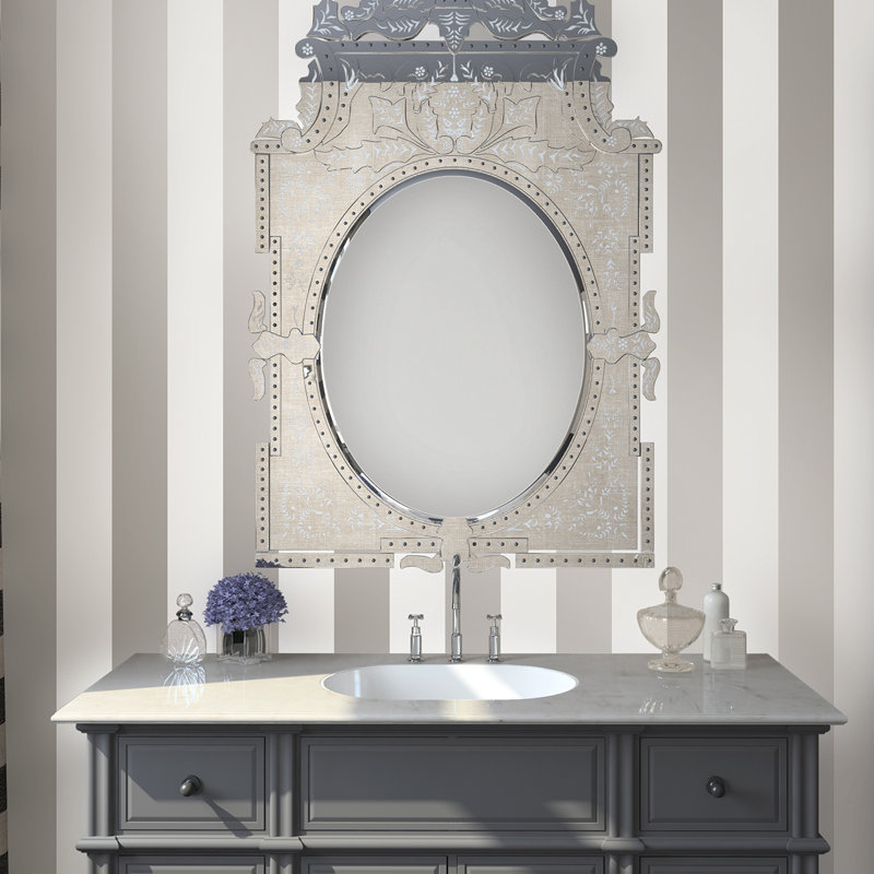 Cottondale 20' L x 4.1" W Peel and Stick Wallpaper Roll, Silver