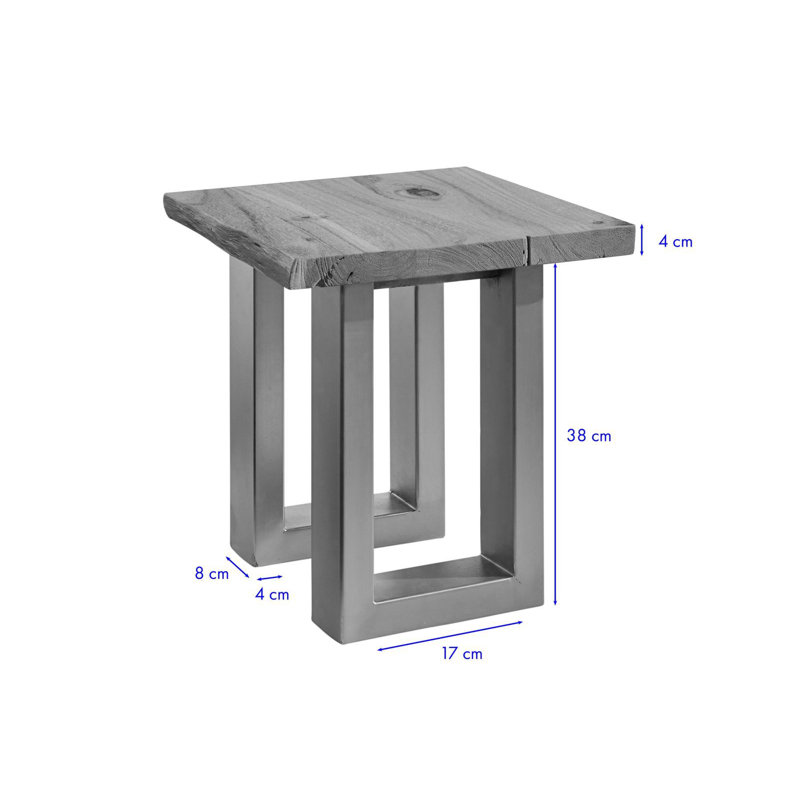 Freeform 40cm W Metal Bedside Table